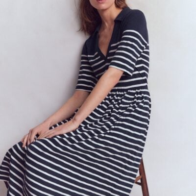 Boden Aria Collared Jersey Dress