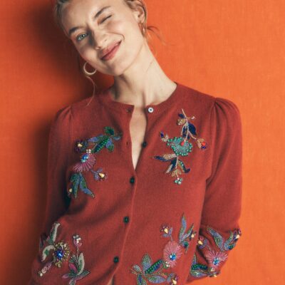 Boden Ria Embellished Knit Cardigan