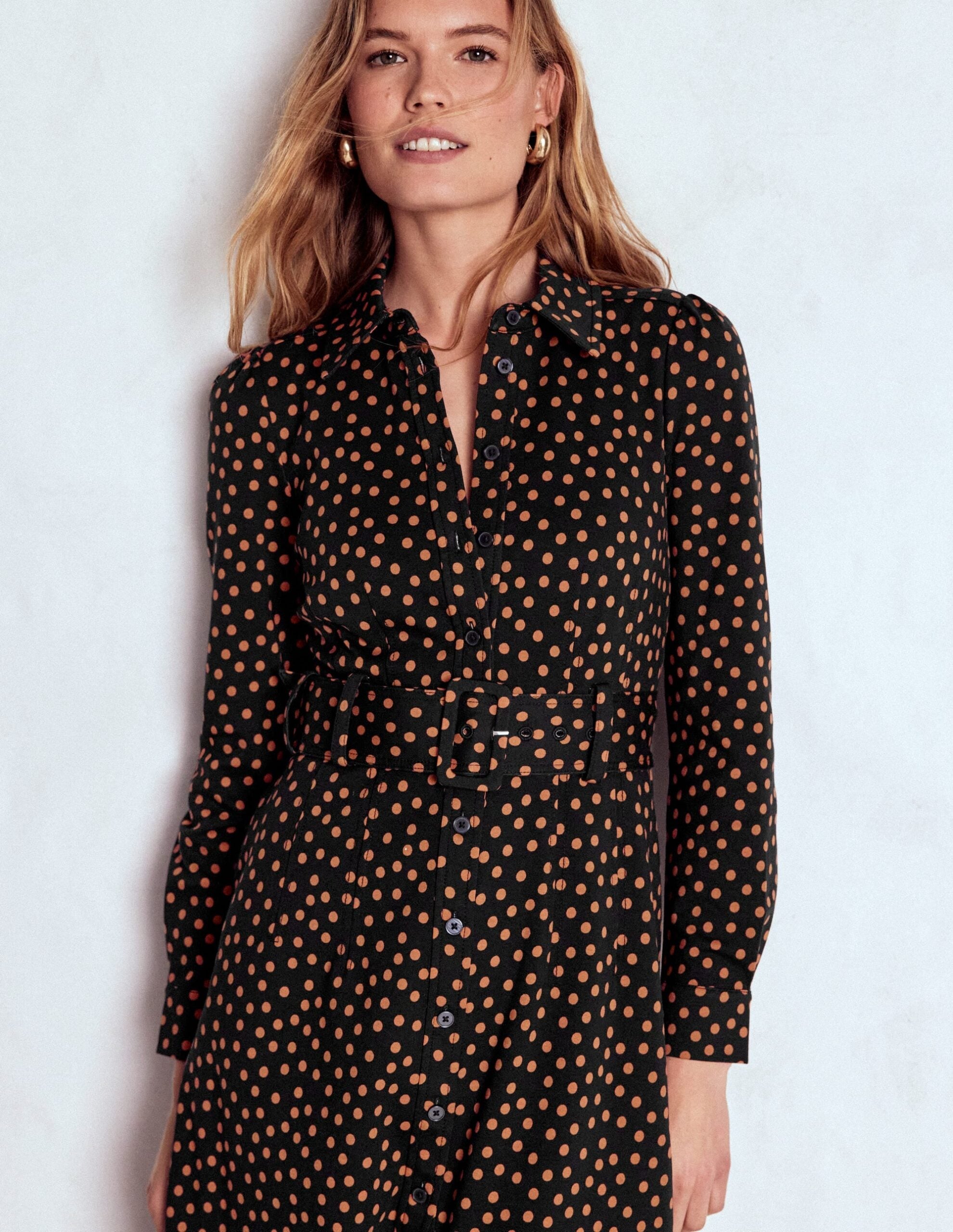 Boden Anita Long Sleeve Shirt Dress