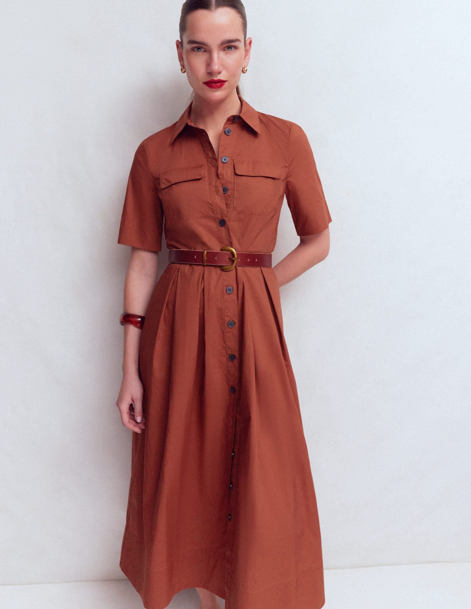 Boden Zoe Short Sleeve Shirt Dress