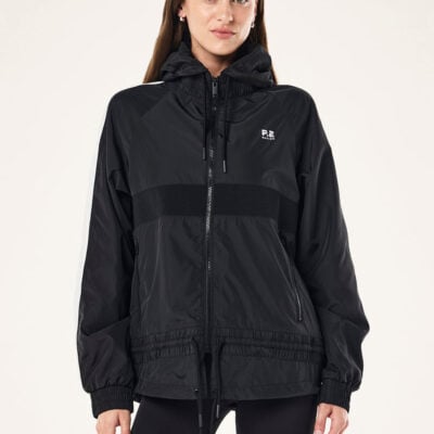 P.E Nation Man Down Jacket in Black & Whisper White 2.0