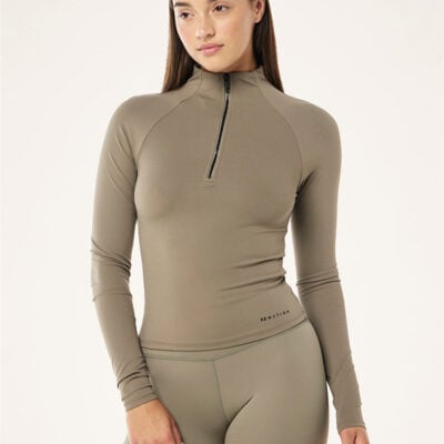 P.E Nation Routine Quarter Zip Long Sleeve Top