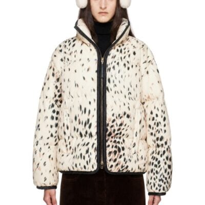 Moncler Beige Rayonnant Zip-Off Down Jacket