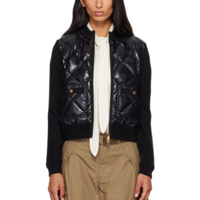 Moncler Black Cotton Padded Down Jacket
