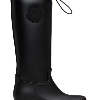 Moncler Black Kickstream High Rain Boots