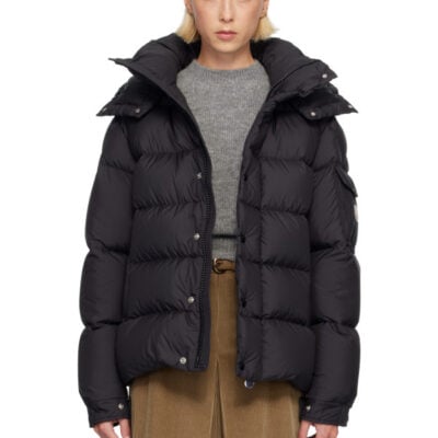 Moncler Black Maya 70 Hooded Short Down Jacket