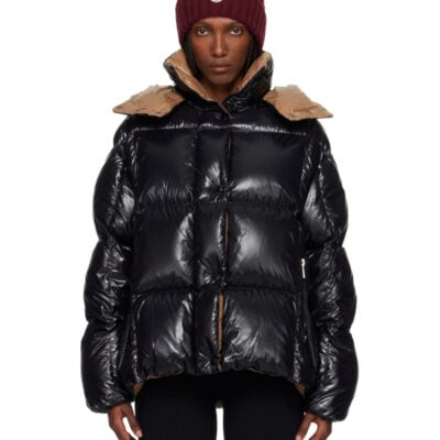 Moncler Black Parana Hooded Short Down Jacket