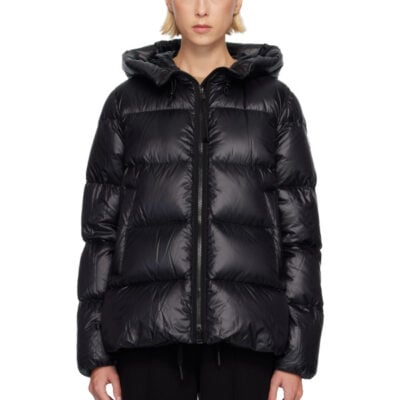 Moncler Black Serittes Hooded Short Down Jacket