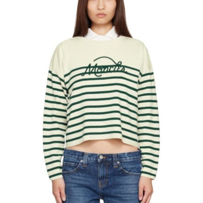 Moncler Off-White Striped Wool Sweater