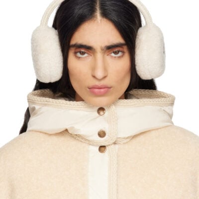 Moncler Off-White Teddy Ear Muffs