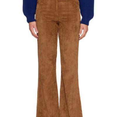 Moncler Tan Corduroy Wide Leg Trousers