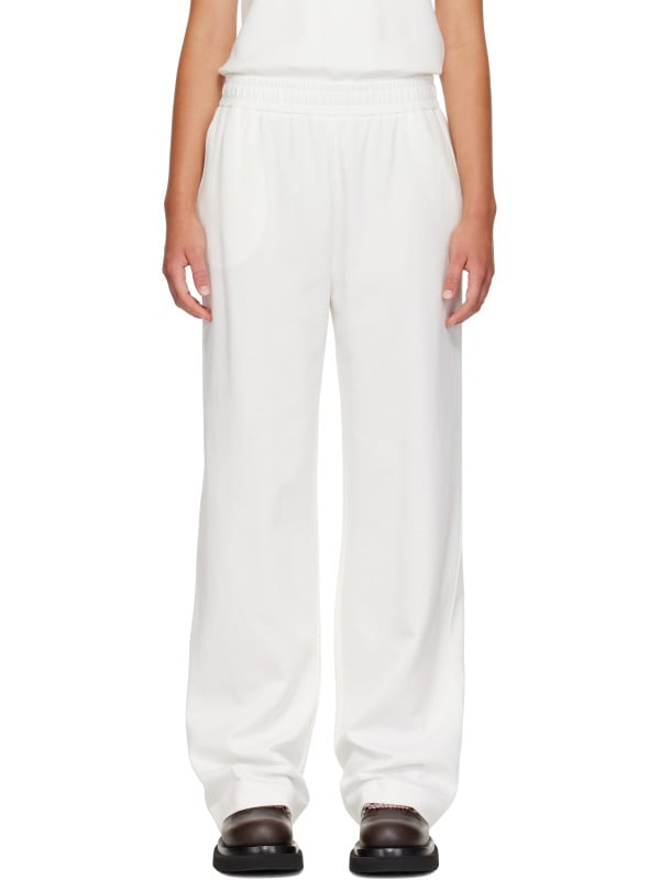 Moncler White Logo Cotton Blend Sweatpants