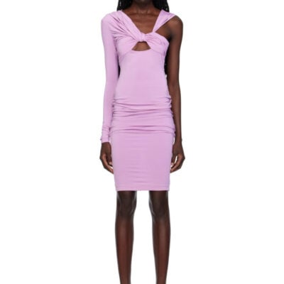 Nensi Dojaka Purple Draped Midi Dress