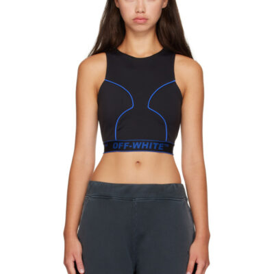 Off-White Black Logoband Lycra Tank Top