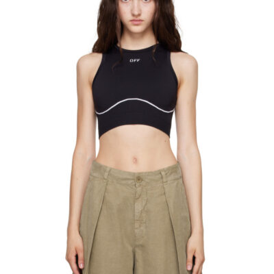 Off-White Black 'OFF' Stamp Seamless Crop Top