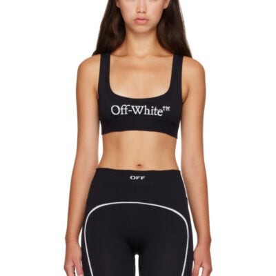Off-White Black 'Off' Stamp Seamless Sport Bra