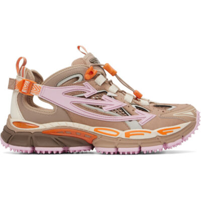 Off-White Brown 'Be Right Back' Open Sneakers