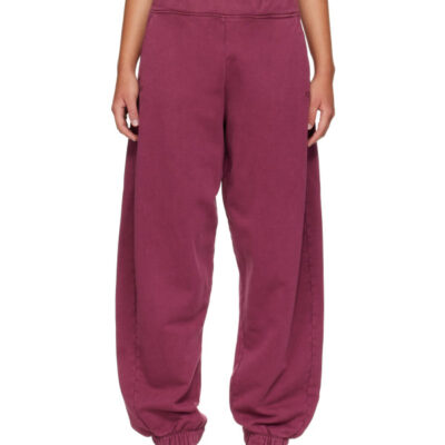 Off-White Burgundy 'Off' Stamp Balloon Sweatpants