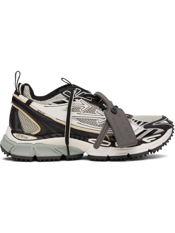 Off-White Gray & Black 'Be Right Back' Mesh Sneakers