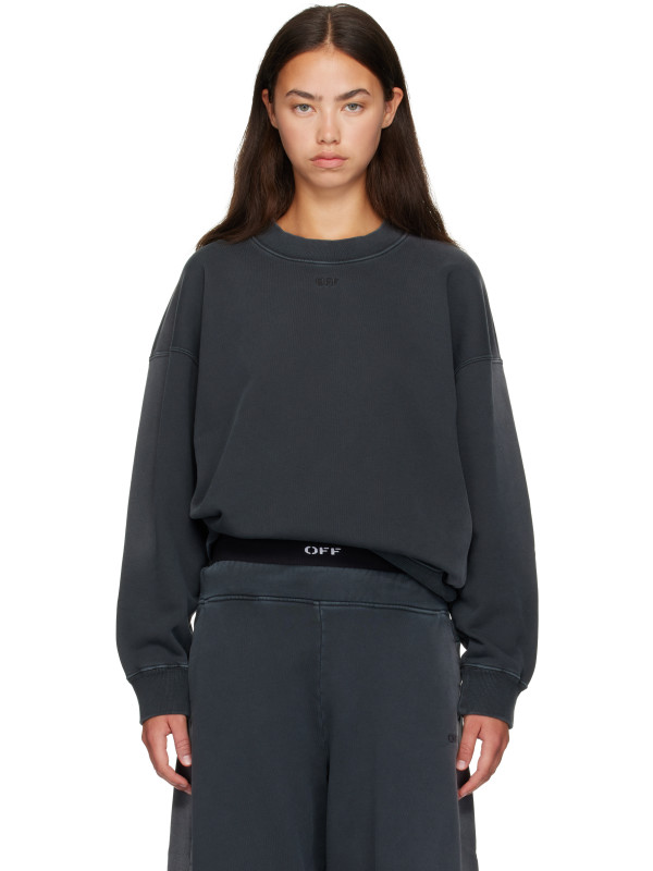 Off-White Gray Laundry 'Off' Sweatshirt