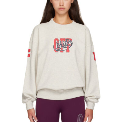 Off-White Gray 'Off' College Sweatshirt