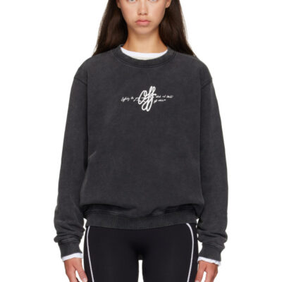 Off-White Gray 'Off White' Stroke Sweatshirt