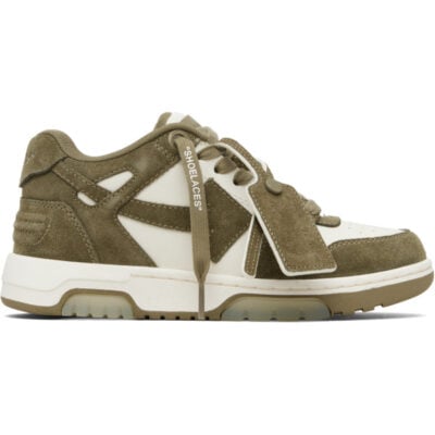 Off-White Khaki & Off-White 'Out Of Office' Sneakers