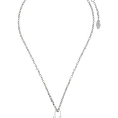 Off-White Paperclip Strass Necklace