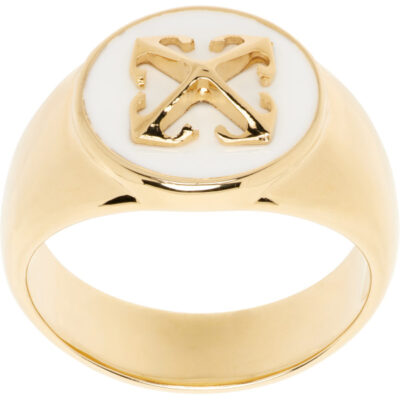 Off-White Round Arrow Ring