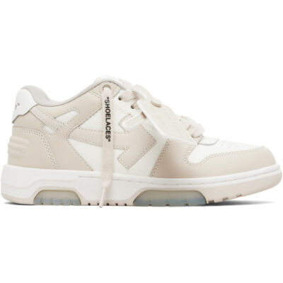 Off-White White & Beige Out Of Office Sneakers