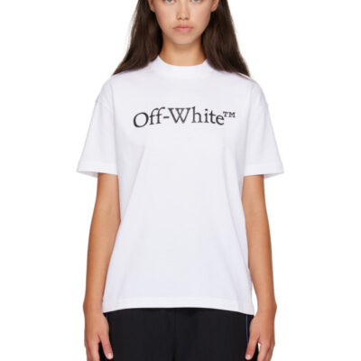 Off-White White Big Logo Bookish T-shirt