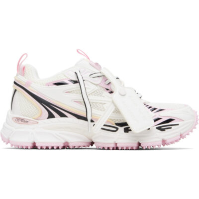 Off-White White & Pink 'Be Right Back' Sneakers