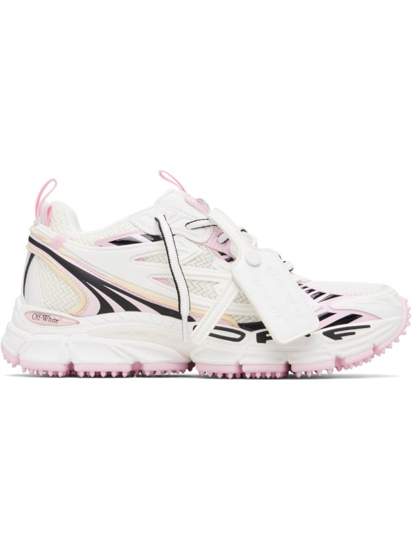 Off-White White & Pink 'Be Right Back' Sneakers