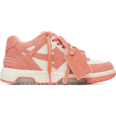 Off-White White & Pink 'Out Of Office' Sneakers