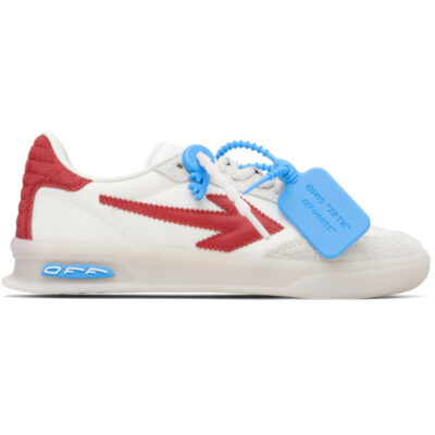 Off-White White & Red New Slim Sneakers