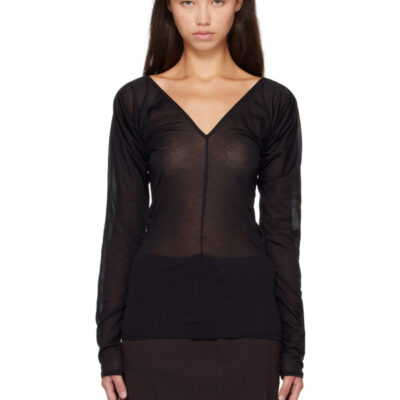 Our Legacy Black Cheer V Neck Blouse