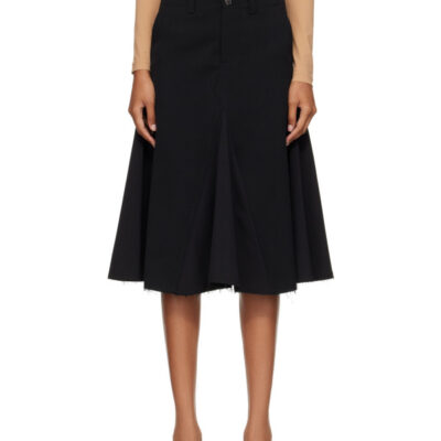 Our Legacy Black Rift Midi Skirt