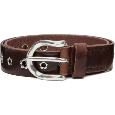 Our Legacy Brown 3.5cm Flower Belt
