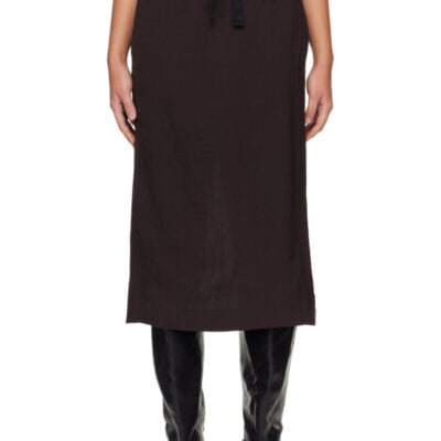 Our Legacy Brown Crush Midi Skirt