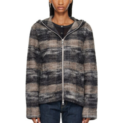 Our Legacy Gray & Beige Full Zip Hoodie