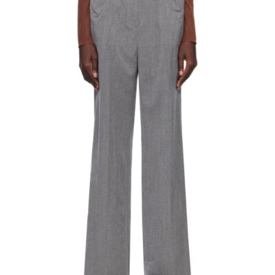Pushbutton Gray Shoulder Puff Trousers