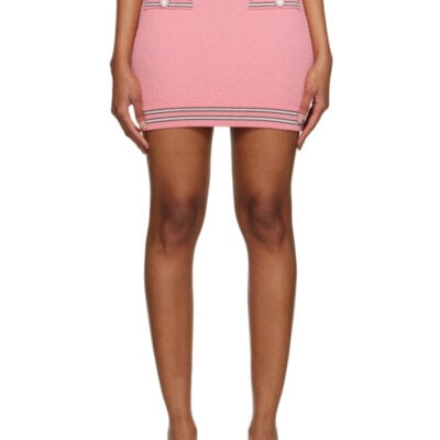 Pushbutton Pink Button Miniskirt