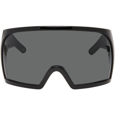 Rick Owens Black Kriester Shiny Sunglasses