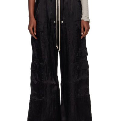 Rick Owens Black Temple Cargobelas Cargo Pants