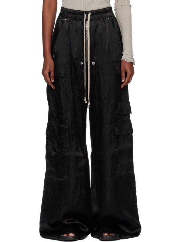 Rick Owens Black Temple Cargobelas Cargo Pants