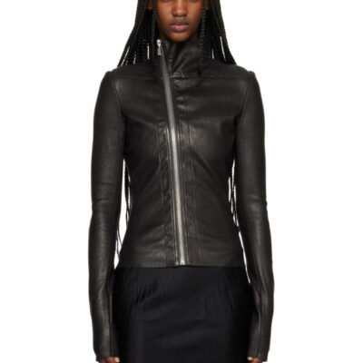 Rick Owens Black Temple Gary Leather Jacket