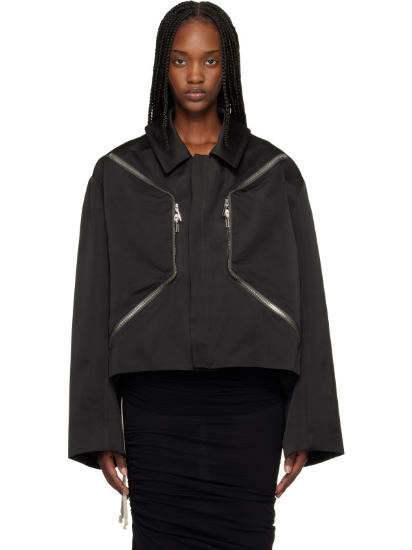 Rick Owens Black Temple Heizer Mac Jacket