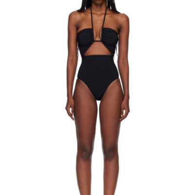 Rick Owens Black Temple Prong Bather Swimsuit