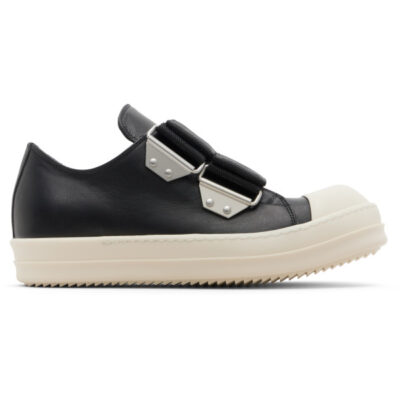 Rick Owens Black Temple Strap Low Sneakers