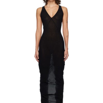 Rick Owens Black Temple V Tank Maxi Dress